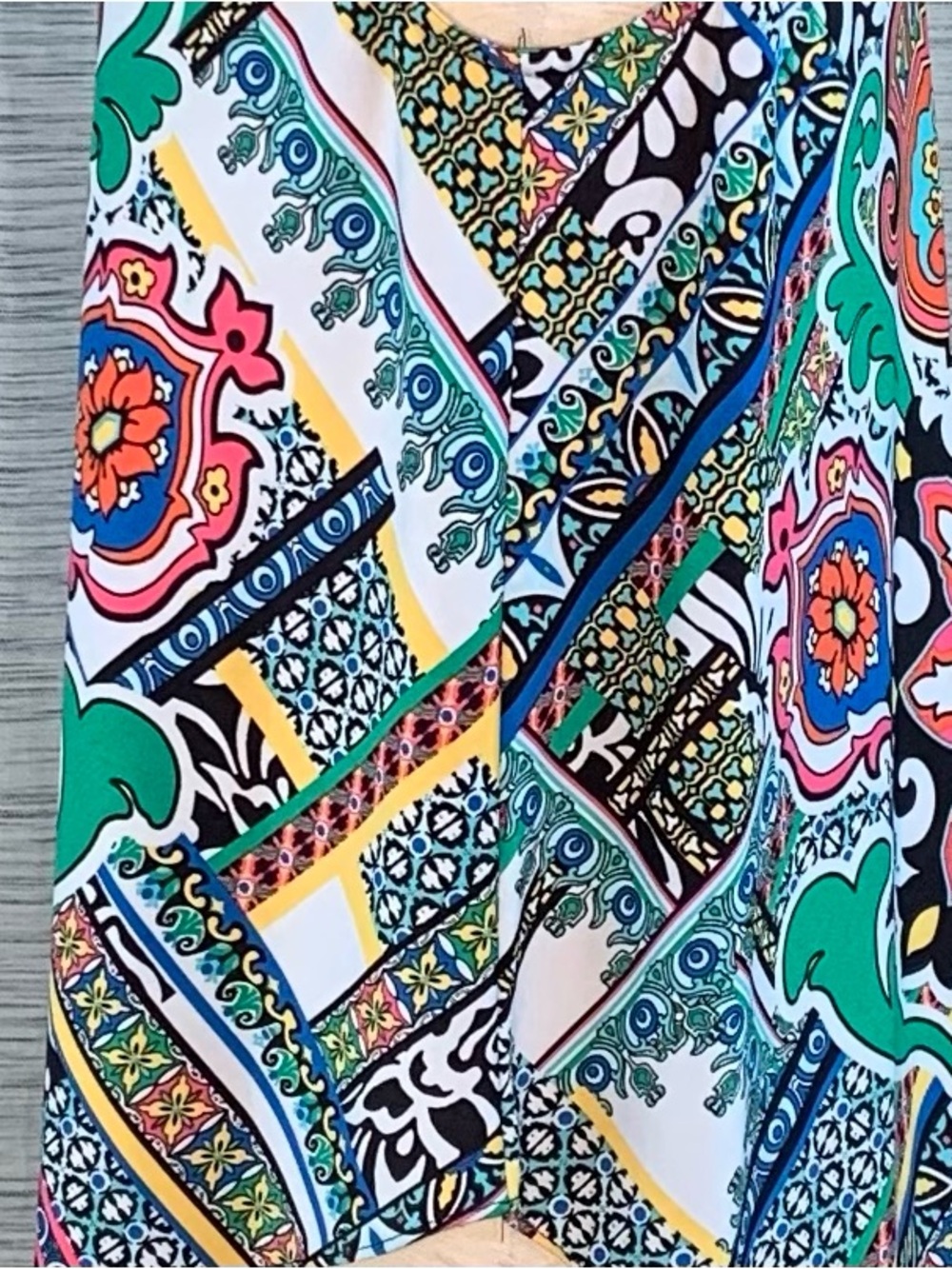 Coco Bianco abstract multicolored sleeveless asymmetric top - Picture 7 of 16